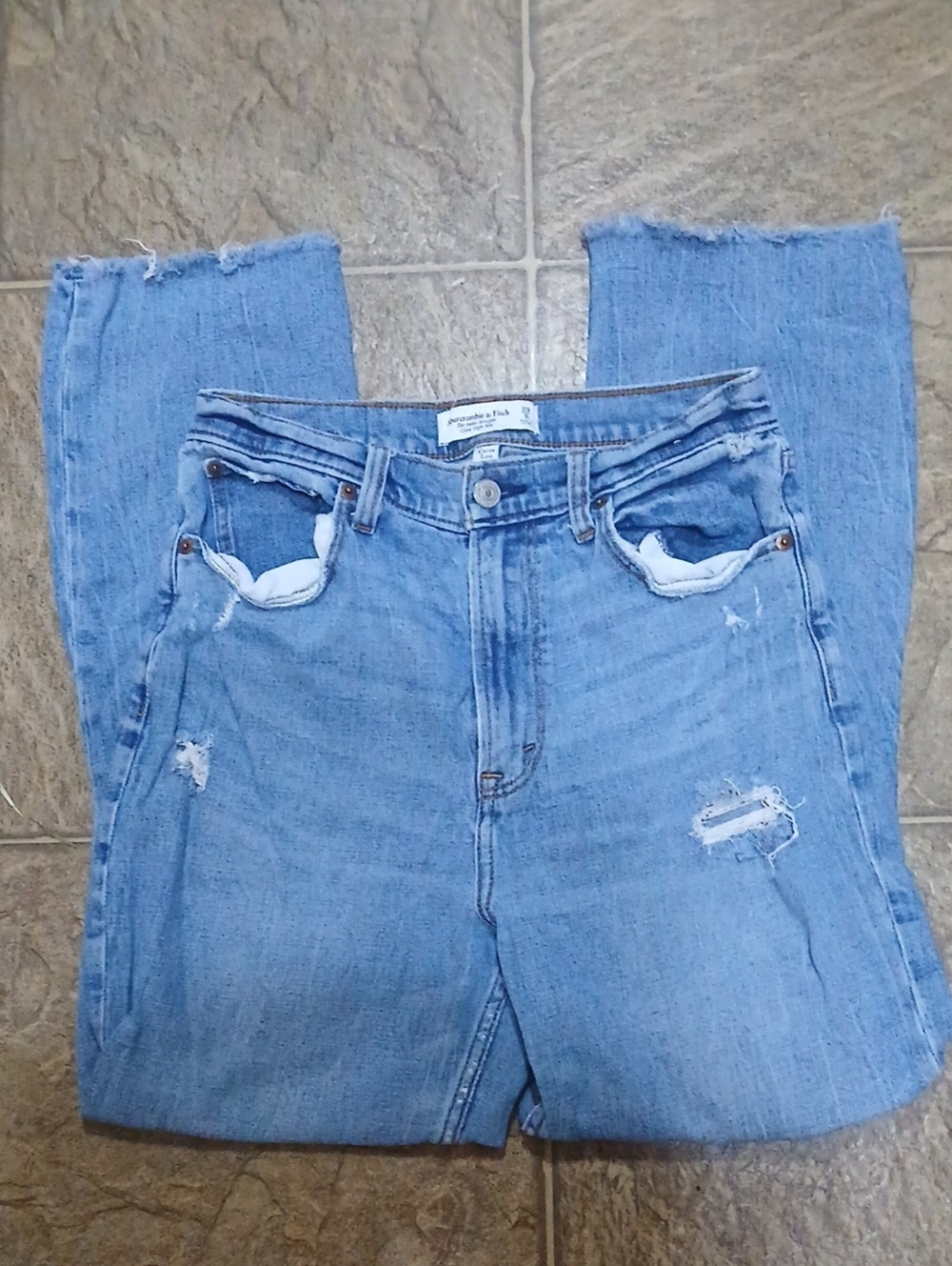 Abercrombie & Fitch The Ankle Straight Ultra High Rise Jeans Curve Love 29/8 L